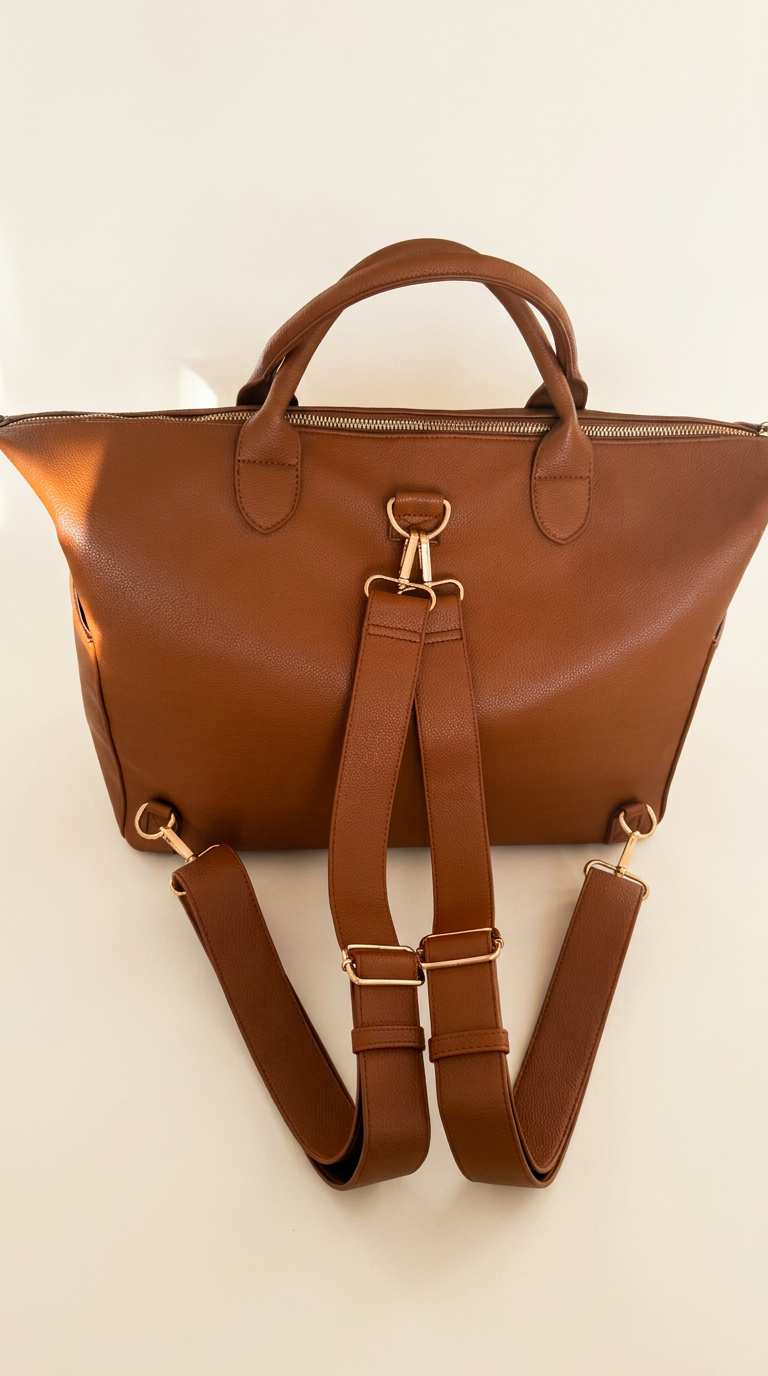 RILIA Signature Bag mit montierten Rucksackgurten von hinten